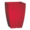 Vaso Cromia Adone quadrato decorazione in resina Made in Italy da h 38 cm