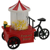 Scena bicicletta porta-popcorn per villaggio di Natale, con led luminosi, da 12 x 6 x 11 cm