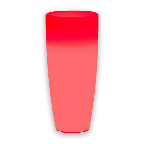 Vaso luminoso Stilo Round Bright decorazione con led per esterno Made in Italy