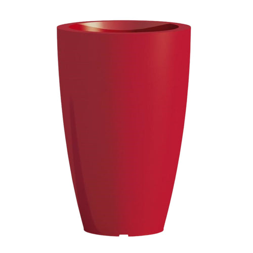 Vaso Cromia Prisma rotondo decorazione in resina Made in Italy da h 50 cm