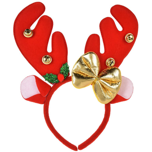 Cerchietto per capelli con corna di Renna, accessorio natalizio da 24 x 25 cm