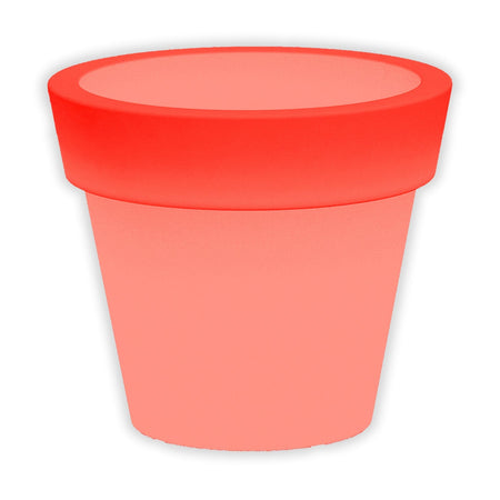 Vaso luminoso Gemma Bright rotondo con led lanterna decorazione "Made in Italy" per esterno