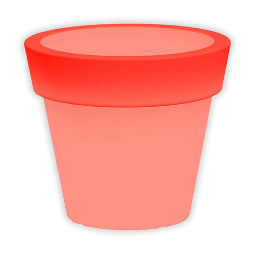 Vaso luminoso Gemma Bright rotondo con led lanterna decorazione Made in Italy per esterno