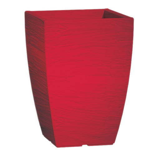 Vaso Cromia Adone quadrato decorazione in resina Made in Italy da h 38 cm