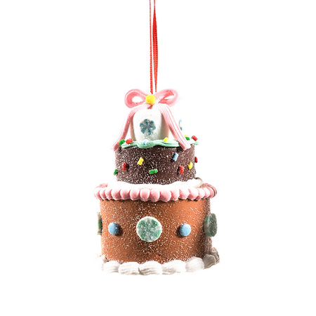 Pendente per albero di Natale Torta a tre piani in argilla morbida da 8,5 cm