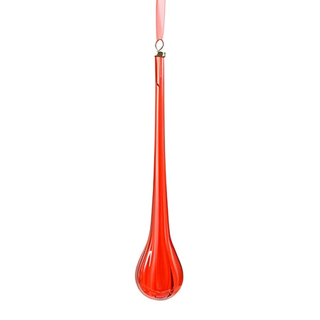 Pendente per albero di Natale in vetro Fuso lungo Rosso decorativo