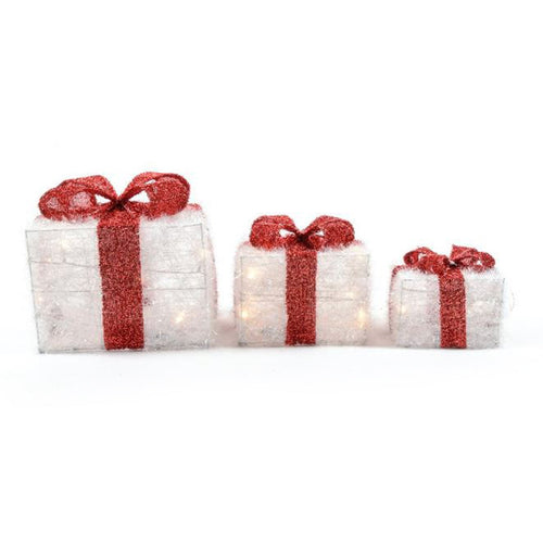 Regali natalizi con luci LED a batteria decorazione natalizia set da 3