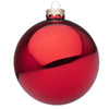 Palline per albero di Natale in vetro decorate color Rosso Granata Lucido