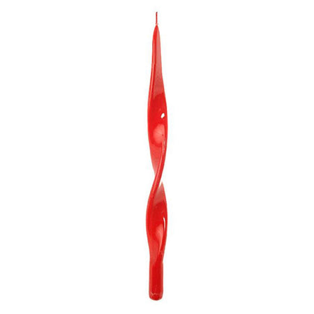 Candela Fiamma spirale lucida a cera Bianca decorazione natalizia