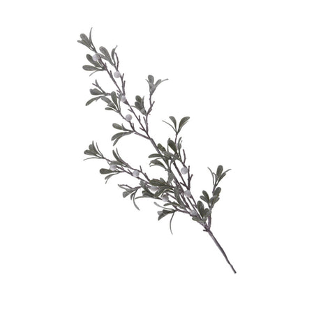 Ramo innevato con bacche h 73 cm per albero di natale e decorazioni natalizie