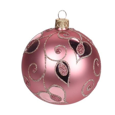 Pz 6 palline per albero di natale in vetro da Ø 10 cm pendaglio decorato