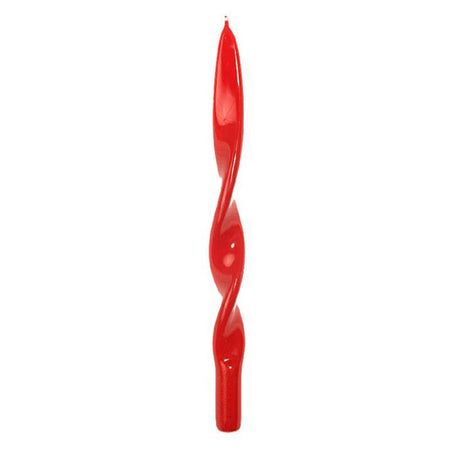Candela Fiamma spirale lucida a cera Bianca decorazione natalizia