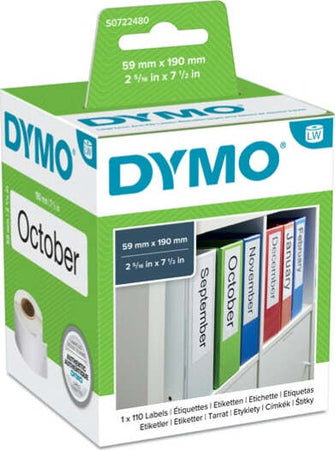 Rotolo 110 etichette LW 990190 - registratore-G - 59 x 190 mm - bianco - Dymo Cancelleria e prodotti per ufficio/Elettronica per ufficio/Accessori/Accessori per etichettatrici Eurocartuccia - Pavullo, Commerciovirtuoso.it