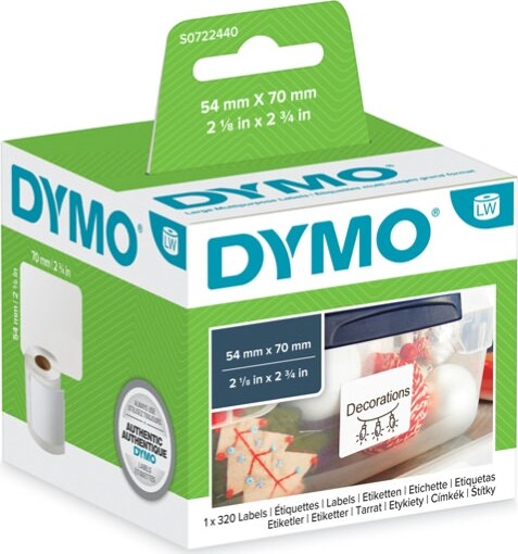Rotolo 320 etichette LW 990150 - 54 x 70 mm - bianco - Dymo Cancelleria e prodotti per ufficio/Elettronica per ufficio/Accessori/Accessori per etichettatrici Eurocartuccia - Pavullo, Commerciovirtuoso.it