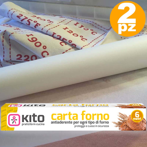 ROTOLO BOBINA CARTA FORNO 41GR/MQ PER ALIMENTI 6 MT 280° PER DOLCI BISCOTTI Casa e cucina/Teglie da forno e accessori per pasticceria/Accessori e utensili per pasticceria/Carta forno Trade Shop italia - Napoli, Commerciovirtuoso.it
