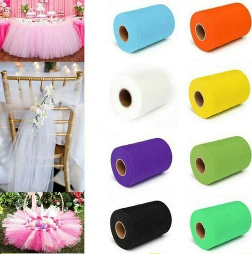 Rotolo-Bobina-Velo-di-TULLE-per-Decorazioni-matrimonio-feste-12,5CM-x-50M-offert