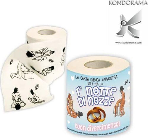 Rotolo Carta Igienica Kamasutra 1° Notte Di Nozze regalo idea per Addio Al Celibato Salute e cura della persona/Erotismo e contraccezione/Sex toys/Gadget per addio al nubilato e al celibato Kondorama - Martinsicuro, Commerciovirtuoso.it