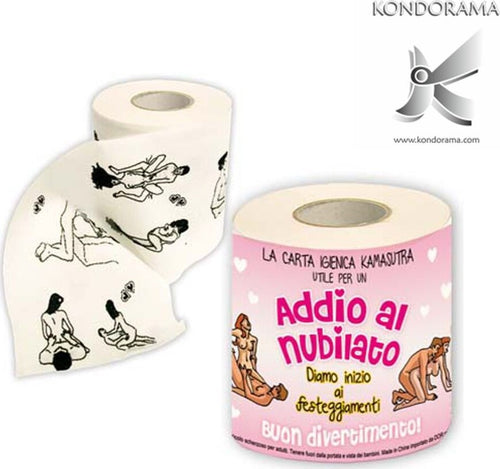 Rotolo Carta Igienica Kamasutra Addio Al Nubilato idea regalo addio al Nubilato con disegni del Kamasutra Salute e cura della persona/Erotismo e contraccezione/Sex toys/Gadget per addio al nubilato e al celibato Kondorama - Martinsicuro, Commerciovirtuoso.it