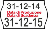 Rotolo da 1000 etichette a onda per Printex Smart 16-2616 - DATA PRODUZIONE - DATA SCADENZA - 26x16 mm - adesivo permanente - bianco - Printex - pack 10 rotoli Cancelleria e prodotti per ufficio/Archivio ufficio e accessori per scrivania/Etichette divisori per schedario e timbri/Etichette ed etichette adesive/Etichette per prezzatrici Eurocartuccia - Pavullo, Commerciovirtuoso.it