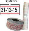 Rotolo da 1000 etichette per Printex Smart - 21x12 mm - adesivo permanente - bianco con righe rosse - Pack 10 rotoli Cancelleria e prodotti per ufficio/Archivio ufficio e accessori per scrivania/Etichette divisori per schedario e timbri/Etichette ed etichette adesive/Etichette per prezzatrici Eurocartuccia - Pavullo, Commerciovirtuoso.it
