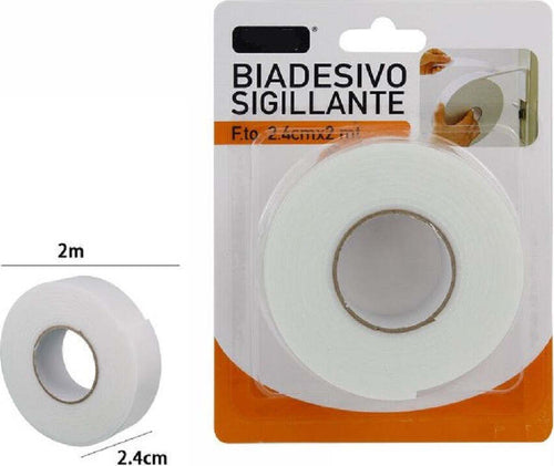 Rotolo Nastro Biadesivo Sigillante Bianco 2,4 Cm X 2 Metri Sigilla Ripara 69826 Casa, arredamento e bricolage > Bricolage e fai da te > Nastri Trade Shop italia - Napoli, Commerciovirtuoso.it
