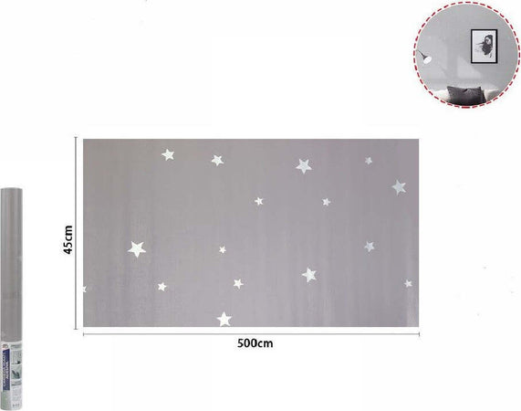 Rotolo Pellicola Adesiva Grigia Con Stelle 45cmx5mt Mobili Carta Da Parati 71131 Casa, arredamento e bricolage > Accessori Casa > Stickers e Adesivi Trade Shop italia - Napoli, Commerciovirtuoso.it