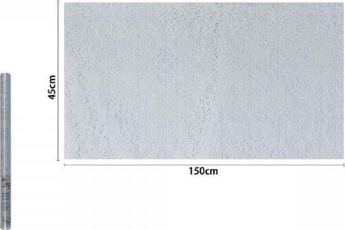 Rotolo-Pellicola-Adesiva-Per-Parete-Damascata-Bianca-45x150-Cm-Parati-Casa-71296
