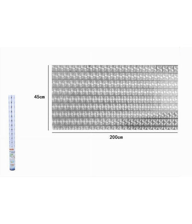 Rotolo Pellicola Finestre Strisce Statiche 2d Opaca 45cmx2mt Adesiva Vetro 10107