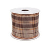 Nastro in tessuto Quadrettato Anticato 75 mm x 4 mt per confezioni natalizie