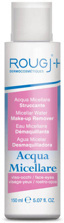 Rougj Acqua Micellare 150 ml Struccante Viso -Occhi Senza Risciacquo Pulizia Viso Perfetta Elimina tutto il Make-up