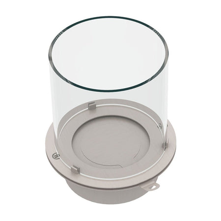 Bruciatore a Bioetanolo in Acciaio tondo con vetro serbatoio da incasso