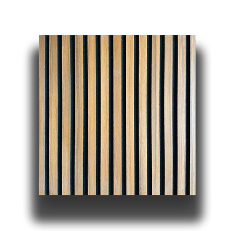 Pannello ACUSTICO Euroacustic Flex (1,65mq) a Lamelli in FIBRA DI LEGNO + feltro mis. 9x600x2750mm varie Texture - Eternal Parquet