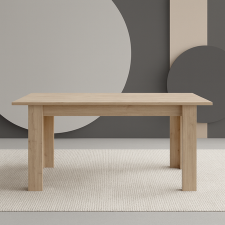 Tavolo "Gliese" con gambe e piano in MDF, design moderno, per arredo interno 137/185 x 90 h 76 cm
