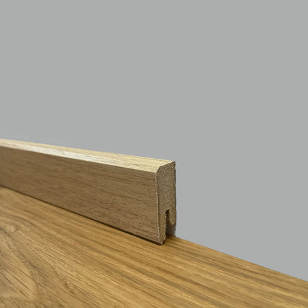 *PROMO* 96 metri lineari di BATTISCOPA ZOCCOLINO SQUADRATO BASSO in FIBRA DI LEGNO 40X15 ROVERE - Eternal Parquet