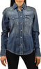 Roy-Roger's-Camicia-di-Jeans-Blu-Donna-Cotone-Bottoni-Mod.ELLIE-T-604-da-donna