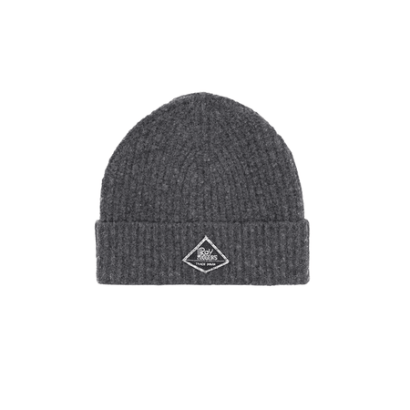 Roy Roger’s Cappello beanie unisex in maglia a coste antracite melange