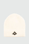 Roy Roger’s Cappello beanie unisex in maglia a coste off white