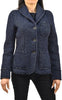 Roy-Roger's-Cappotto-Blu-Donna-Lana-Bottoni-Logo-Mod.MONOPETTO-da-donna