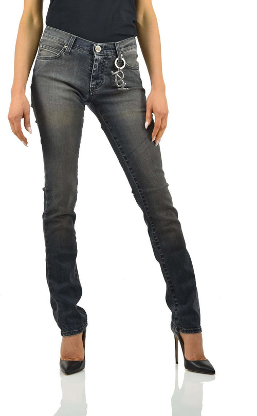 Roy-Roger's-Jeans-Grigio-Donna-Cotone-Cerniera-Mod.DUNIA-T-541-da-donna
