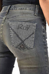 Roy-Roger's-Jeans-Grigio-Donna-Cotone-Cerniera-Mod.DUNIA-T-541-da-donna