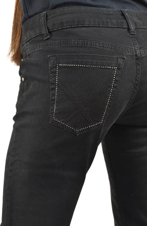 Roy-Roger's-Jeans-Nero-Donna-Cotone-Cerniera-Mod.SHERRY-01T-818-36-da-donna