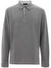 Corneliani Polo Grigia a Maniche lunghe da uomo