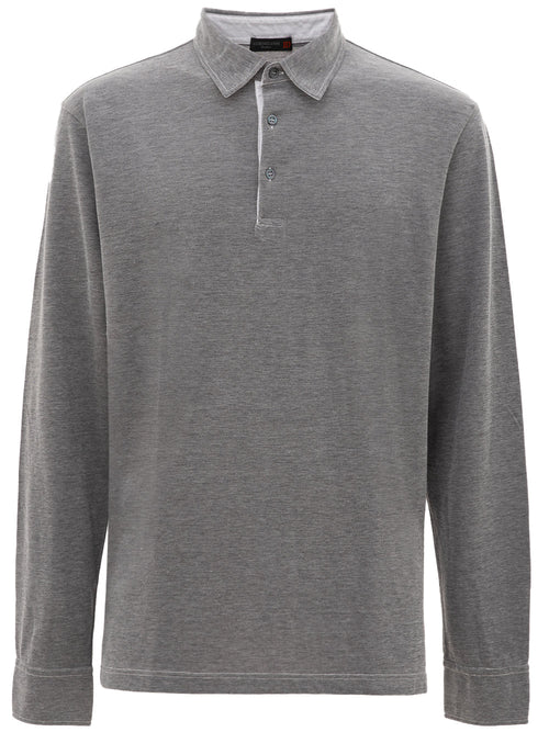 Corneliani Polo Grigia a Maniche lunghe da uomo