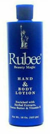 Rubee Hand& Body Lotion 473ml Crema per Il Corpo Con Oli Naturali, Burro Di Cacao E Vitamina E Crema Mani E Corpo Formula Ricca
