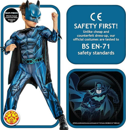 Rubie's-Costume-Batman-Bat-tech-Deluxe-Costume-Batman-Bambini-E-Ragazzi-Rubies