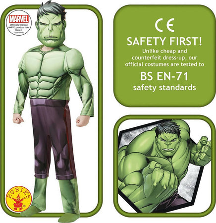 Rubies Vestito Hulk Lusso per Travestimento per Bambini 9-10 Anni 140 Cm Giochi e giocattoli/Giochi d'imitazione e accessori di travestimento/Costumi e travestimenti/Bambini Cartoleria Deja Vu - Crotone, Commerciovirtuoso.it