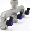 Rubinetto a 3 vie indipendenti e regolabili 3/4' per irrigazione e giardino Giardino e giardinaggio/Attrezzi da giardino e attrezzature per l'irrigazione/Attrezzature per l'irrigazione/Rubinetti La Zappa - Altamura, Commerciovirtuoso.it