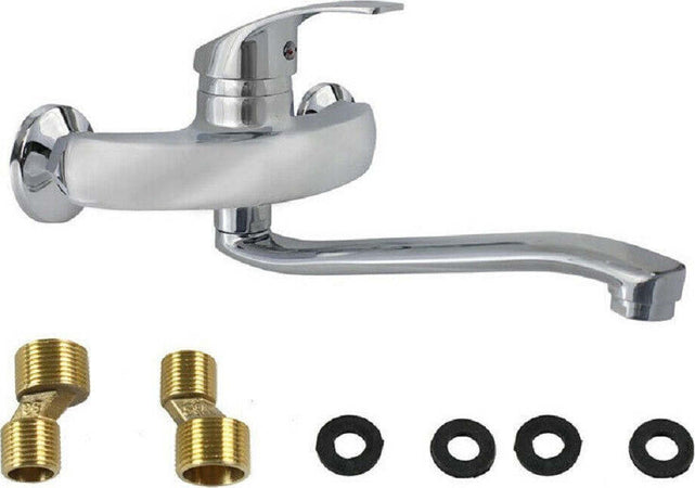 Rubinetto A Parete Miscelatore 2 Fori A Muro Per Lavello Da Cucina Cromato 52335 Casa, arredamento e bricolage > Cucina > Rubinetti Cucina Trade Shop italia - Napoli, Commerciovirtuoso.it