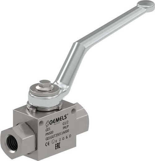 Rubinetto a sfera per valvole oleodinamiche a 2 vie filetto femmina 1/2” Confezione da 1pz