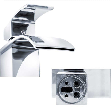 Rubinetto Alto Da Bagno Design Moderno A Cascata Miscelatore Monocomando Cromato Rubinetti Bagno Trade Shop italia - Napoli, Commerciovirtuoso.it